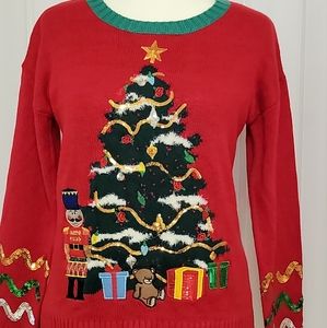 Red Green Christmas Tree Ugly Christmas Sweater Size SP